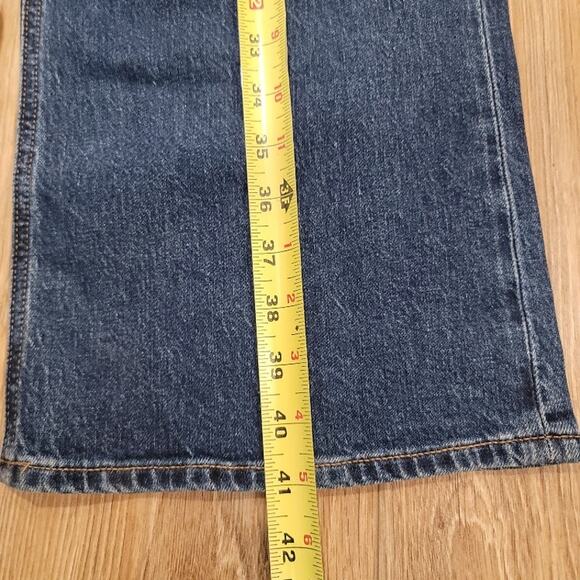 NEW J Crew Blue Jeans Women's Size 33 Tall Button Fly Pockets Y2K Streetwear - Picture 7 of 13